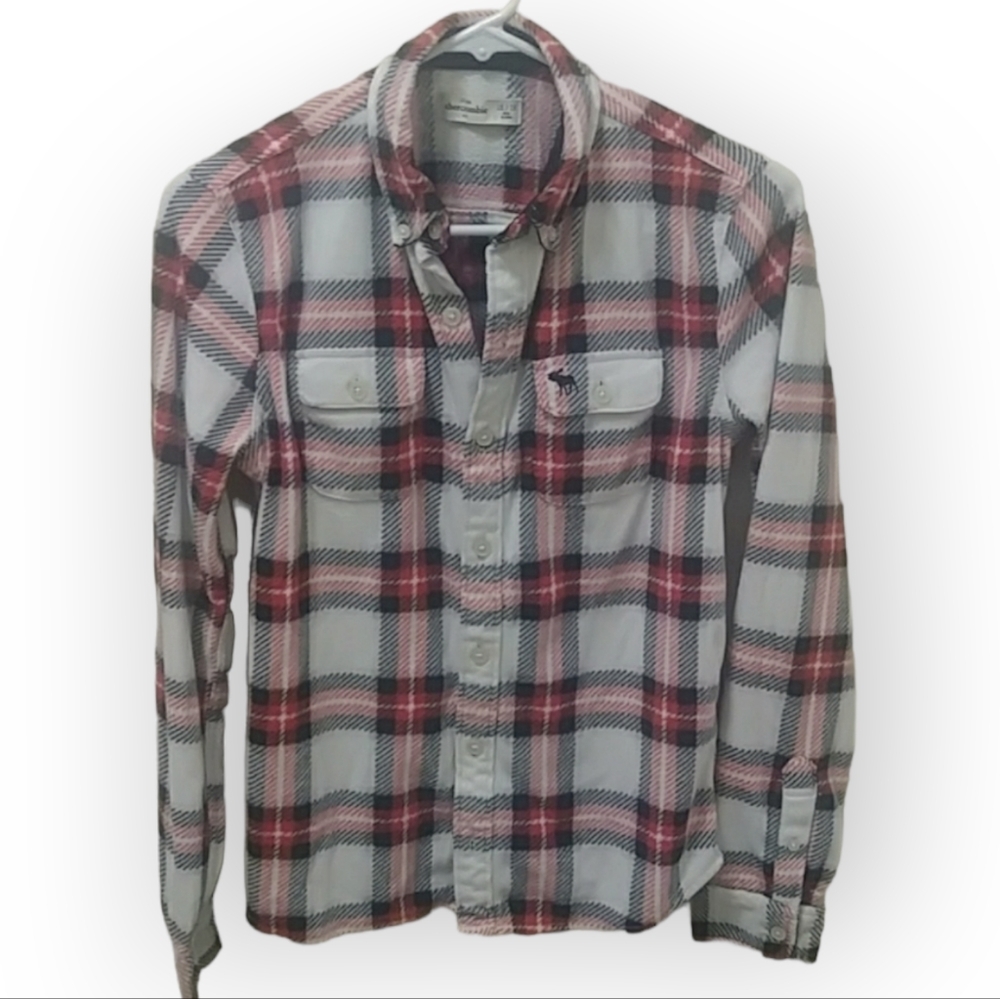 Boy's 15/16 Abercrombie Soft Flannel Long Sleeve